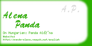 alena panda business card